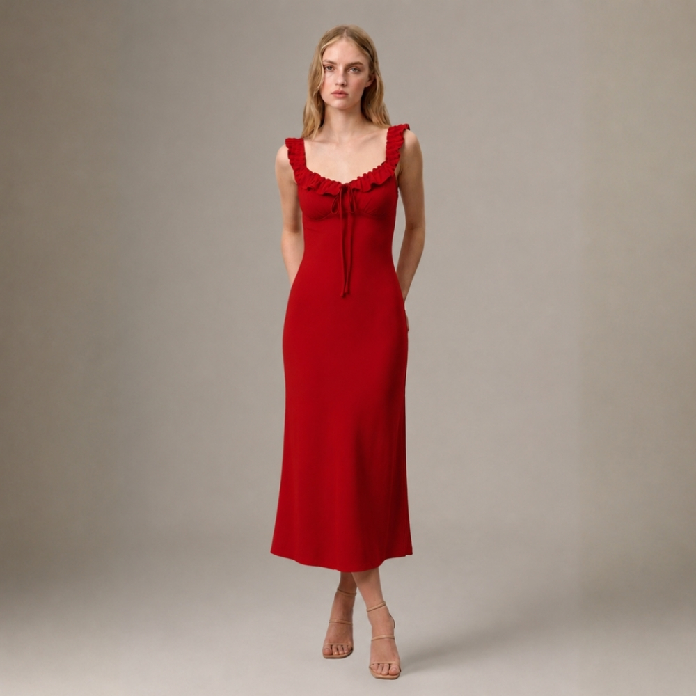 Merlot Gingham Red Dress